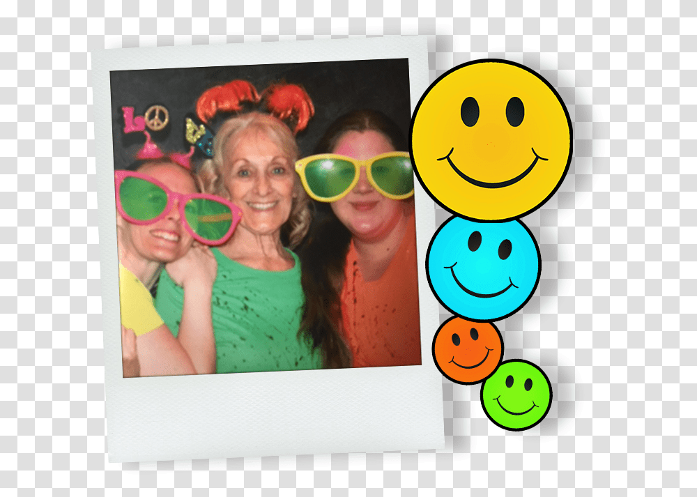 Happy Faces Face Painting At Happy Hollow Smiley, Sunglasses, Accessories, Person, Photo Booth Transparent Png