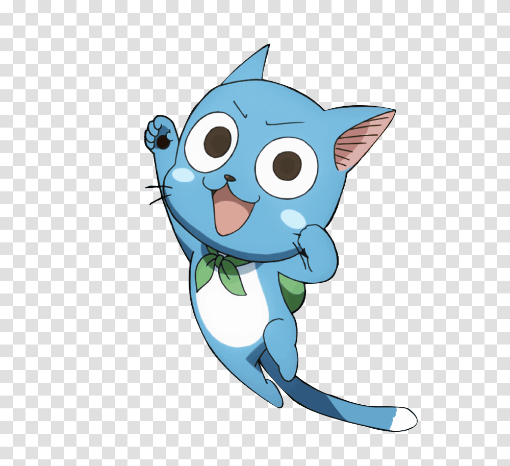Happy Fairytail Hapoyfairytail Anime Animecat Blue Ligh, Mammal, Animal, Sea Life Transparent Png