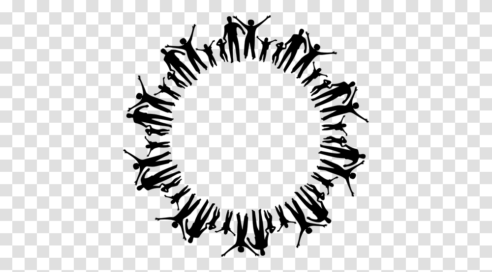 Happy Family Circle Silhouette, Gray, World Of Warcraft Transparent Png