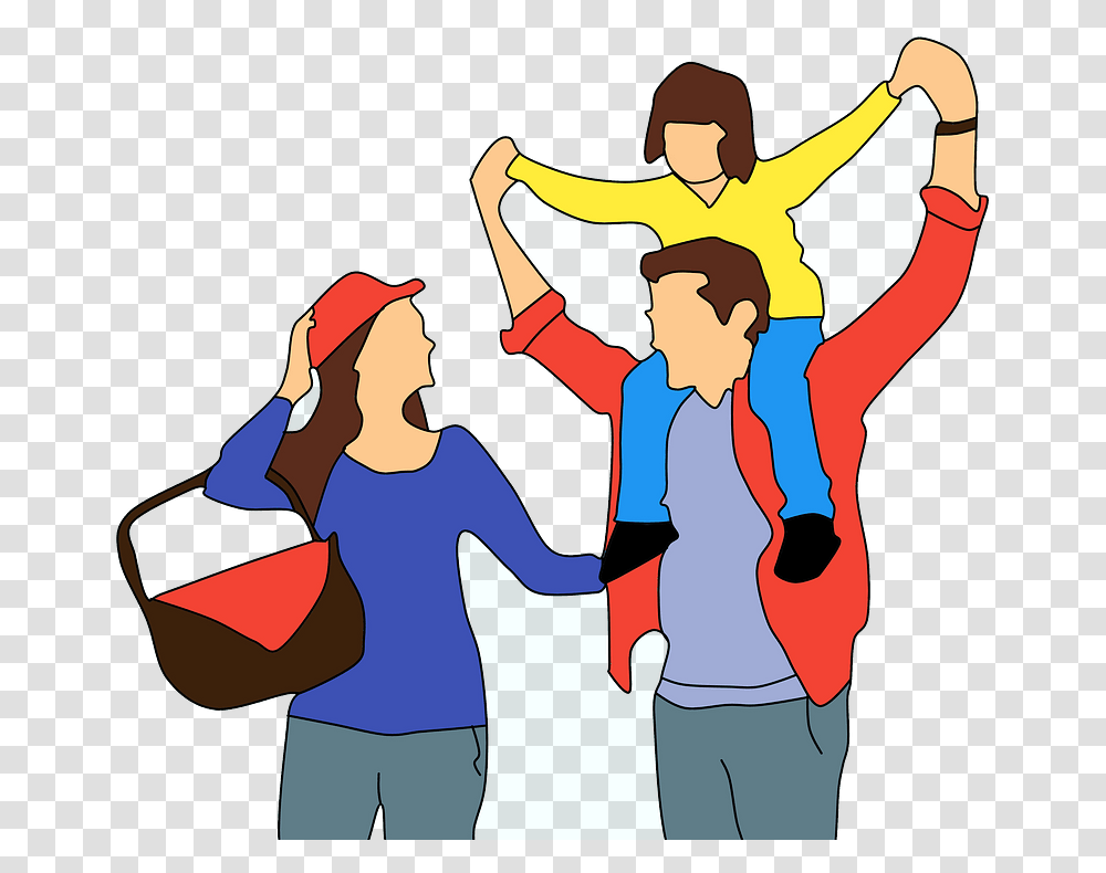 Happy Family Clipart, Hand, Pants, Apparel Transparent Png
