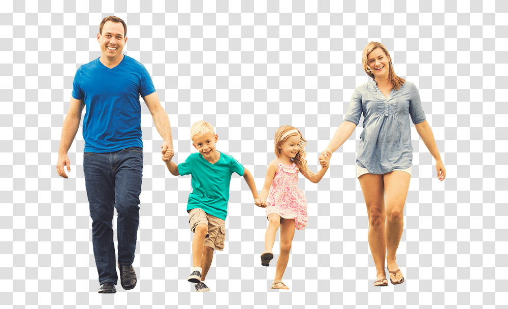 Happy Family Holding Hands, Person, Human, People Transparent Png