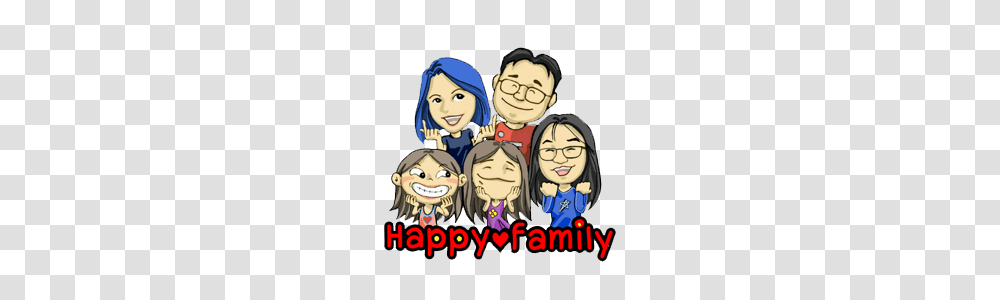 Happy Family I Love You Line Stickers Line Store, Person, Face, People, Crowd Transparent Png
