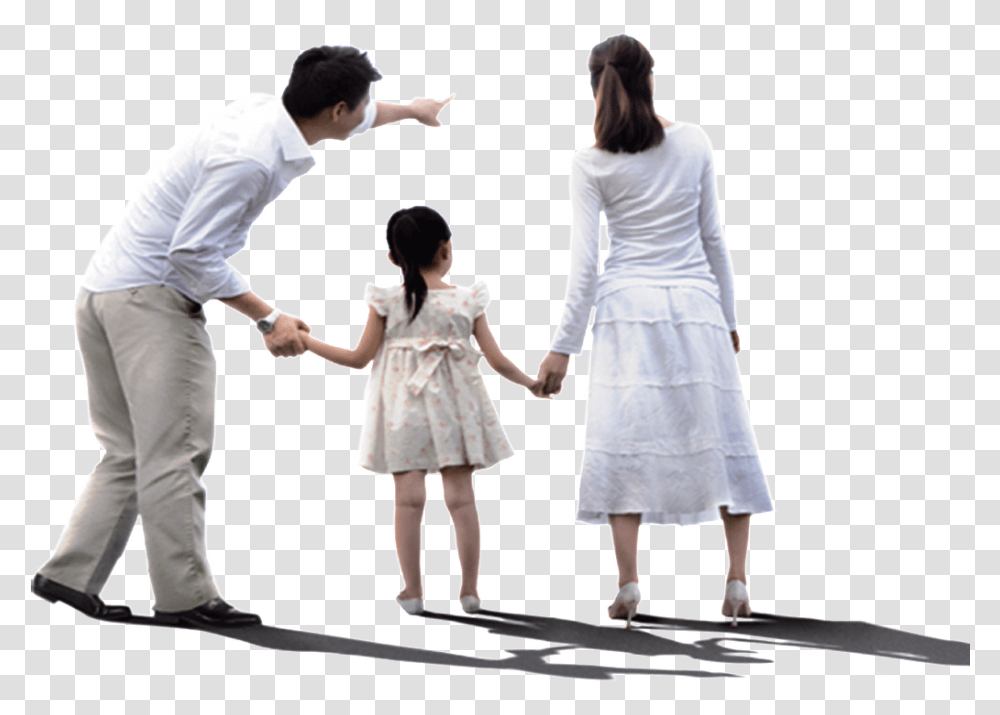 Happy Family Of Three Family Holding Hands, Person, Human, People Transparent Png