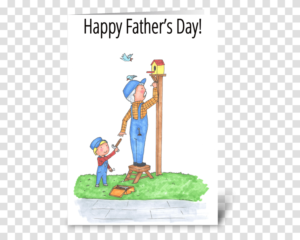 Happy Father's Day Greeting Card Cartoon, Person, Helmet, People, Drawing Transparent Png