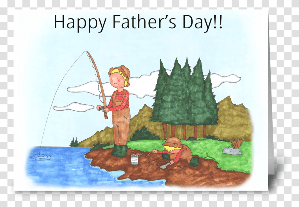 Happy Father's Day Greeting Card Illustration, Person, Bow, Archery, Sport Transparent Png