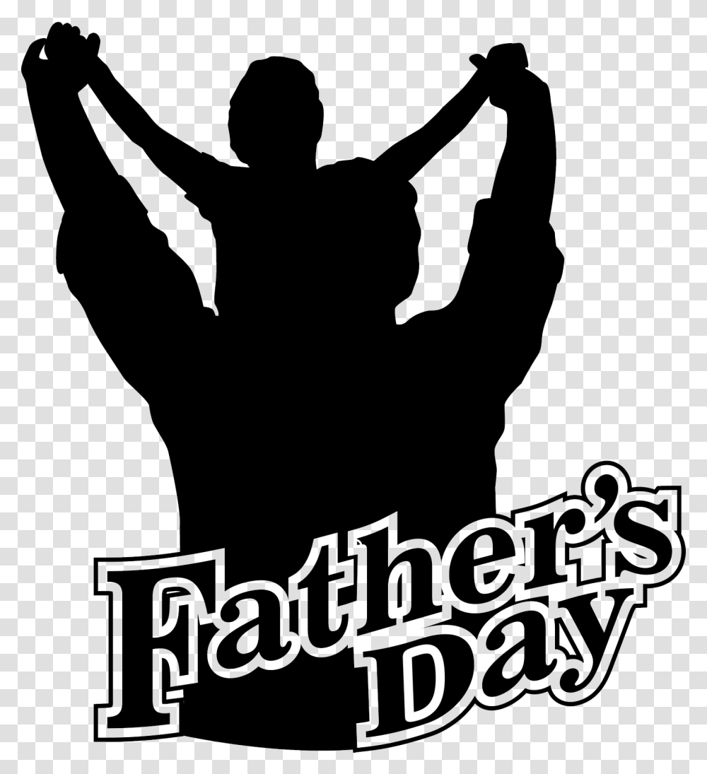 Happy Fathers Day 2017, Person, Silhouette, Stencil, People Transparent Png