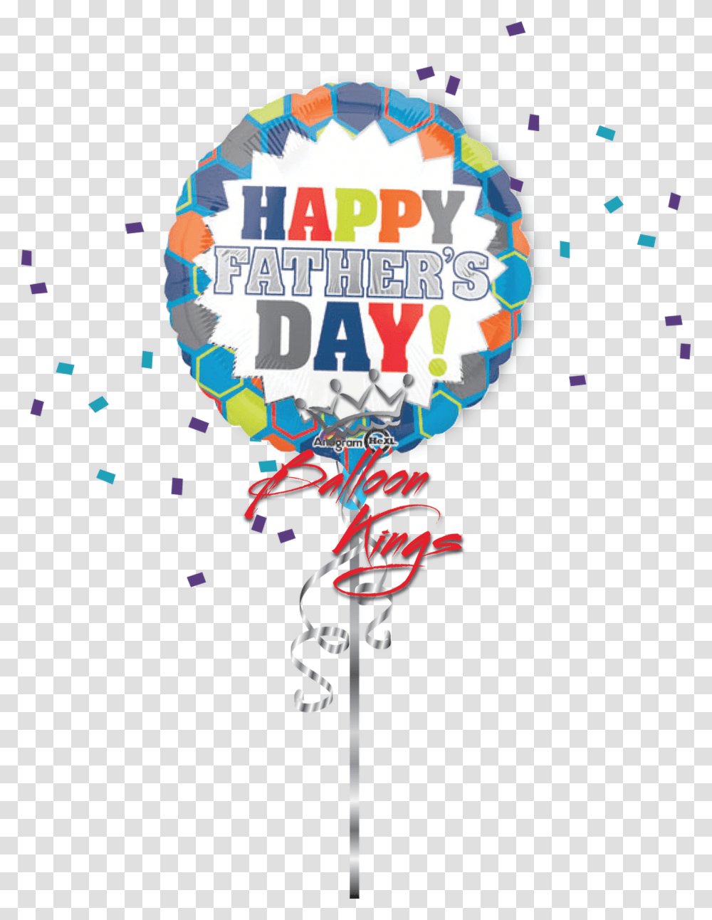 Happy Fathers Day Burst Father's Day Balloon, Paper, Poster, Advertisement, Flyer Transparent Png