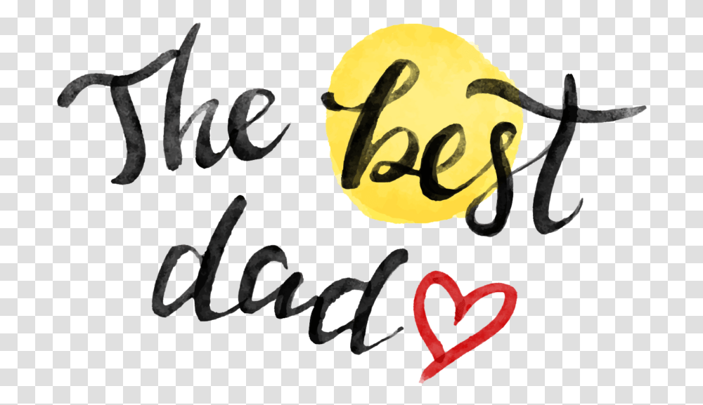 Happy Fathers Day Heart, Label, Handwriting, Alphabet Transparent Png