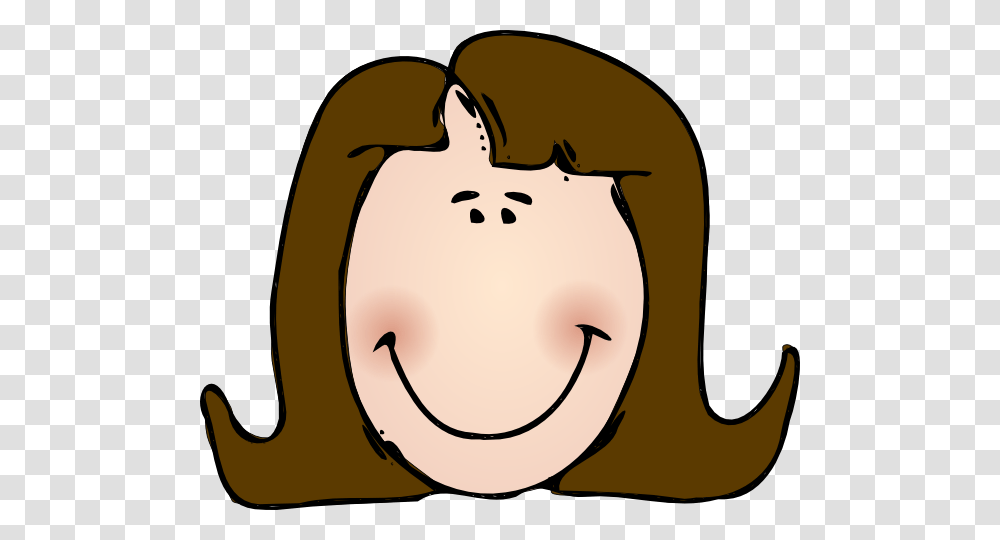 Happy Female Cartoon Face Clip Art, Mammal, Animal, Sack, Bag Transparent Png