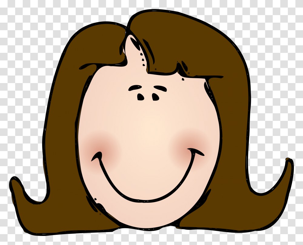 Happy Female Cartoon Face Clip Art Vector Cartoon Woman With Glasses, Snout, Mouth, Head, Mammal Transparent Png