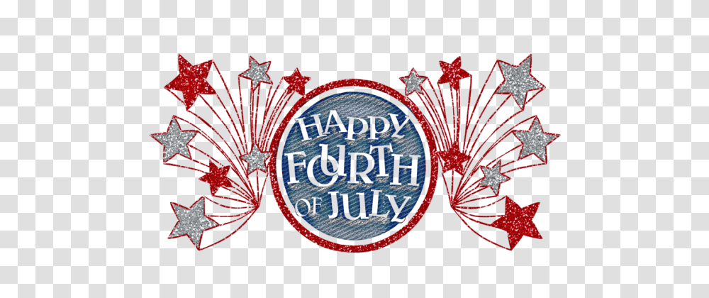 Happy Fourth Of July Glitter Banner, Pattern, Wand Transparent Png