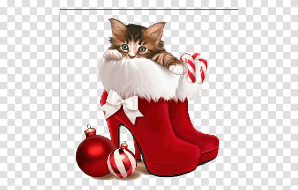 Happy Friday Christmas Download Christmas Cats Clipart, Stocking, Christmas Stocking, Gift, Toy Transparent Png