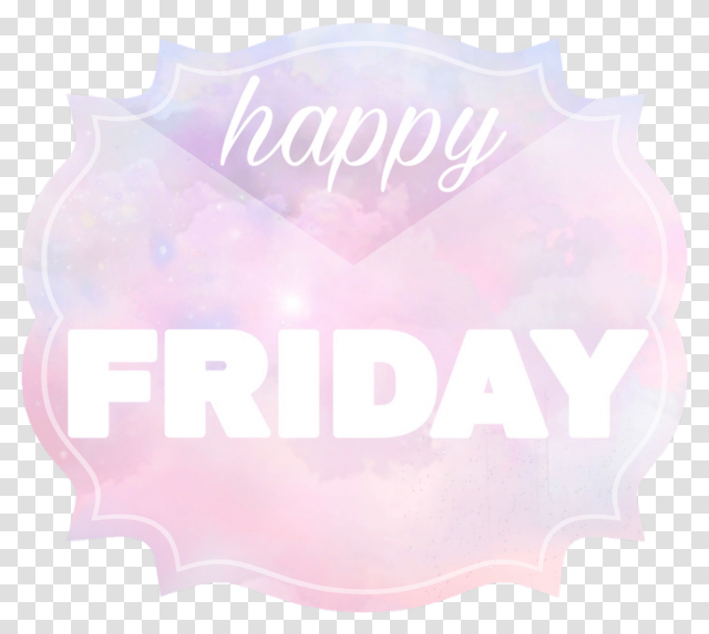 Happy Friday Pink White Fly Scfriday Sticker Label, People, Sea Life, Animal, Paper Transparent Png