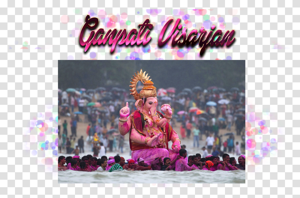 Happy Ganesh Chaturthi 2018 Download Ganpati Visarjan Date 2019, Festival, Crowd, Person, Human Transparent Png