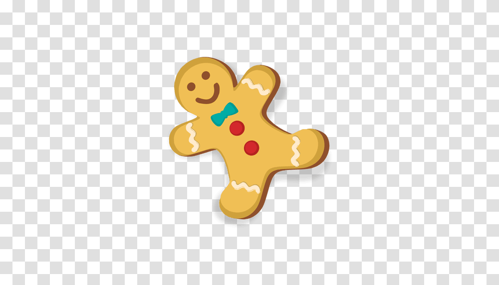Happy Gingerbread Man Cookie, Food, Biscuit Transparent Png