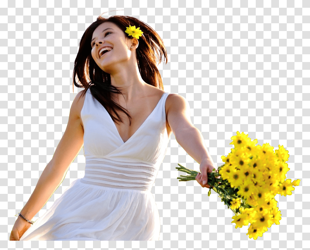 Happy Girl, Dress, Person, Female Transparent Png