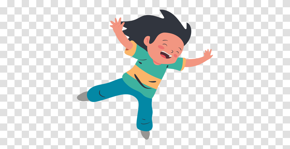 Happy Girl Jumping Character & Svg Dibjo Brincando, Person, People, Leisure Activities, Kid Transparent Png