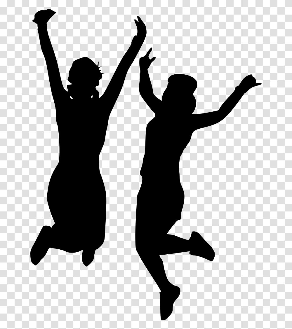 Happy Girls Silhouette 2 Block Basketball, Gray, World Of Warcraft Transparent Png