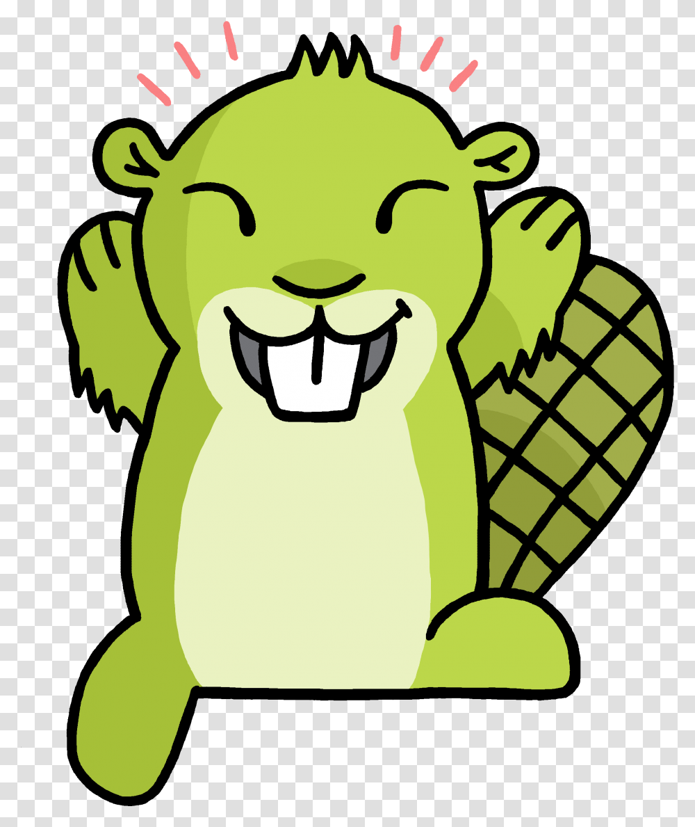 Happy Green Beaver Clipart Hungry, Animal, Teeth, Mouth, Mammal Transparent Png