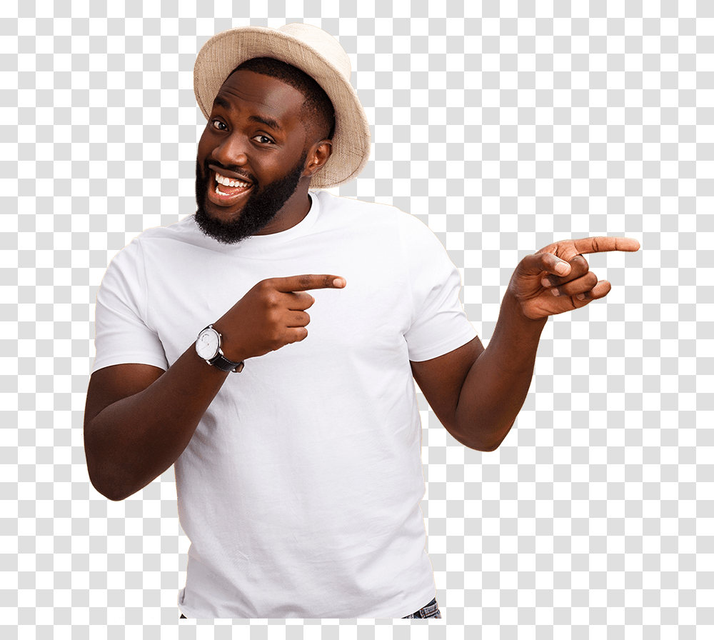 Happy Guy Pointing Right Gentleman, Apparel, Person, Human Transparent Png