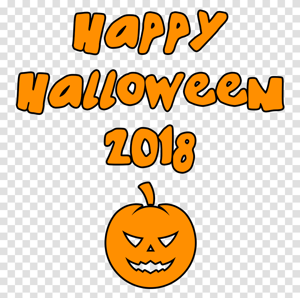 Happy Halloween 2018 Round Scary Pumpkin Portable Network Graphics, Plant, Vegetable, Food, Produce Transparent Png