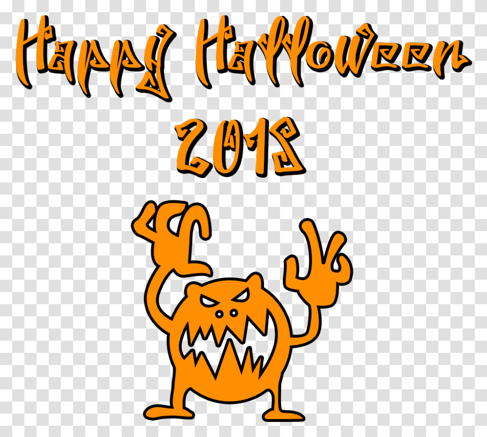 Happy Halloween 2018 Scary Font Monster, Poster, Advertisement Transparent Png