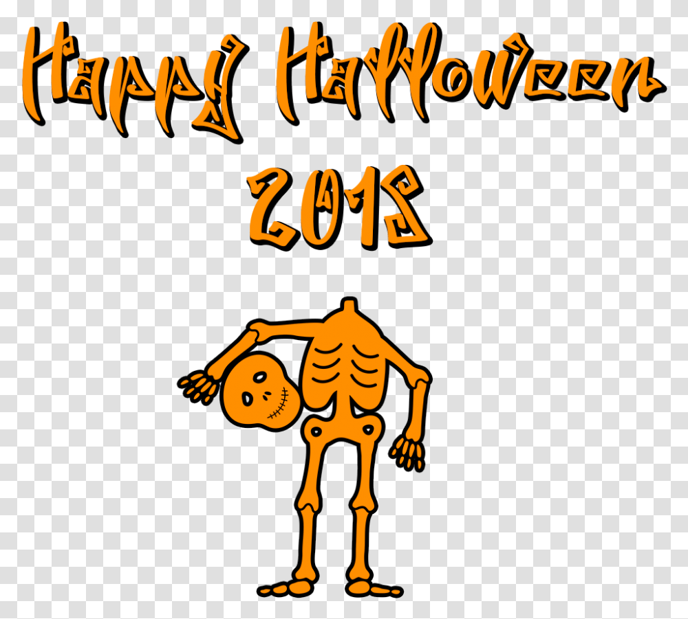 Happy Halloween 2018 Scary Font Skeleton Happy Halloween 2018, Poster, Advertisement Transparent Png