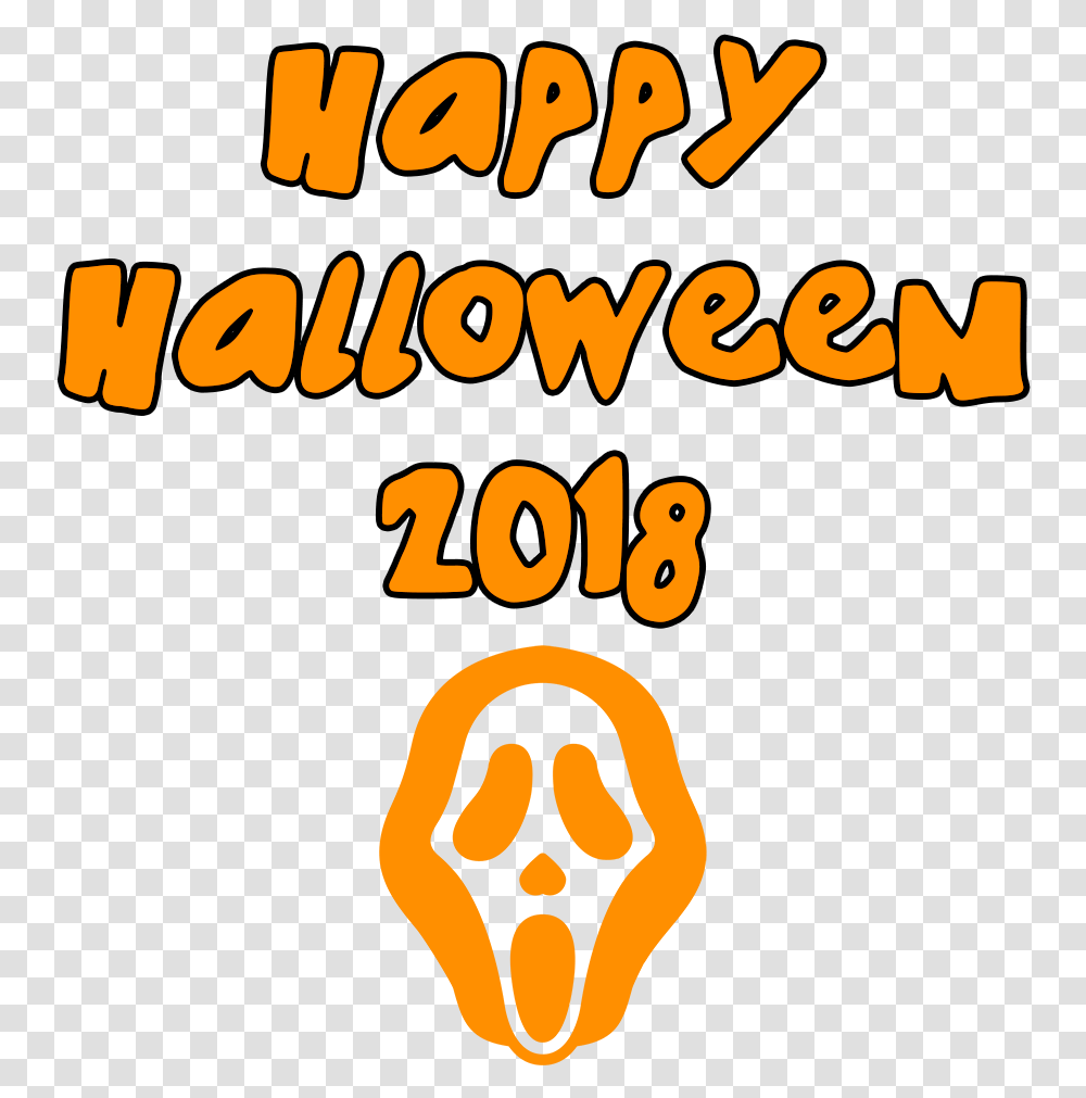 Happy Halloween 2018 Scary Mask Portable Network Graphics, Light, Alphabet, Label Transparent Png