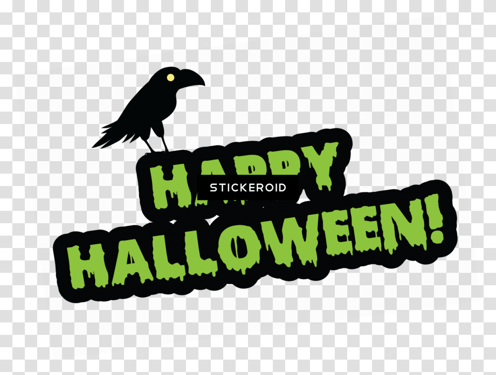 Happy Halloween, Bird, Animal, Blackbird Transparent Png