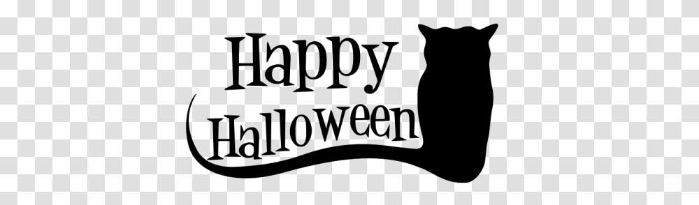 Happy Halloween Clip Art Happy Halloween Clipart Black, Cat, Alphabet, Word Transparent Png