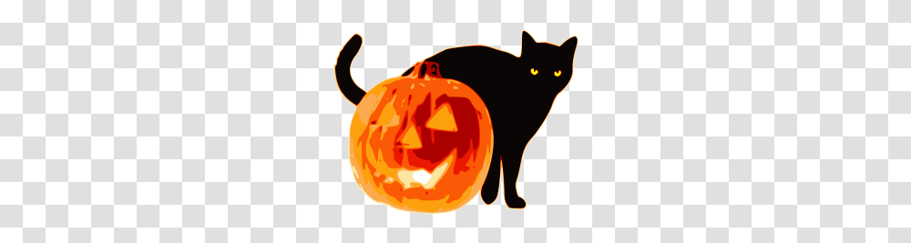 Happy Halloween Clipart, Black Cat, Pet, Mammal, Animal Transparent Png