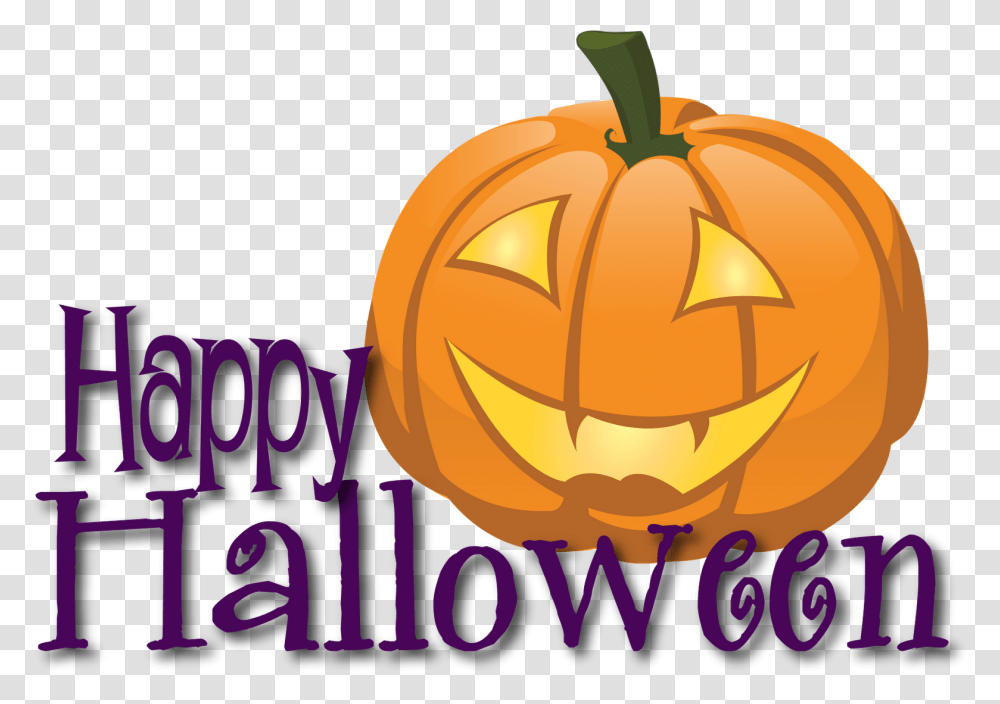 Happy Halloween Clipart Files Happy Halloween Clipart Free, Plant, Pumpkin, Vegetable, Food Transparent Png