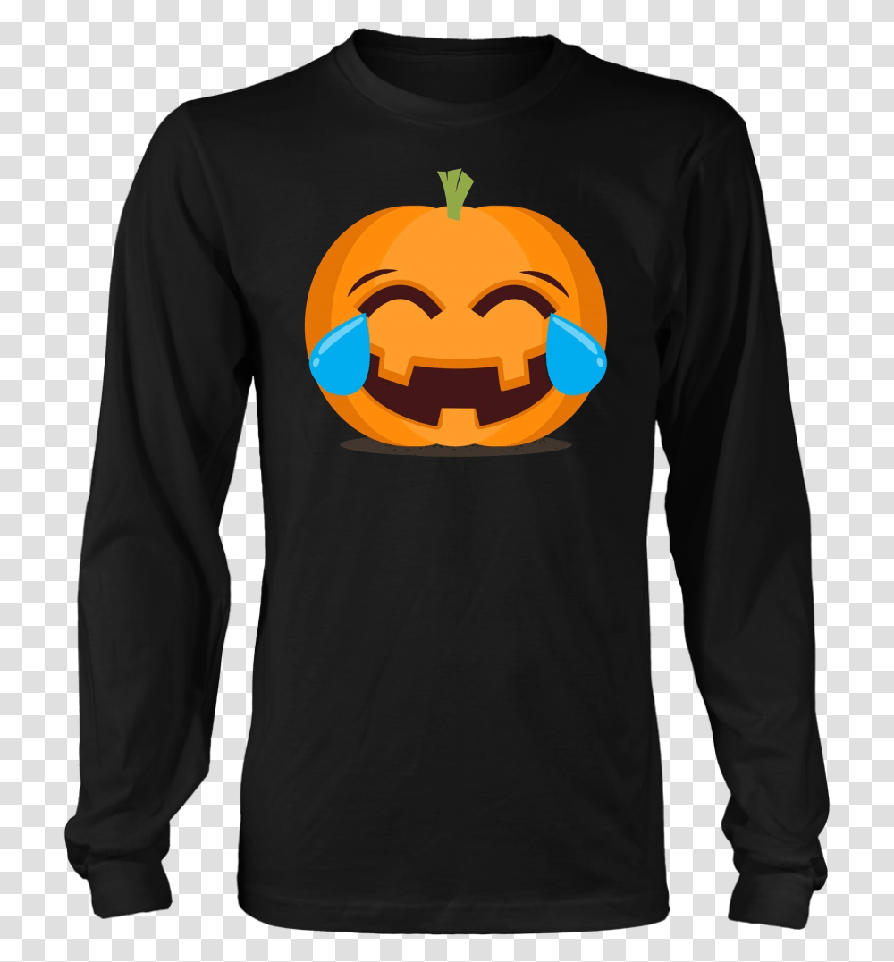 Happy Halloween Emoji Pumpkin Tears, Sleeve, Clothing, Apparel, Long Sleeve Transparent Png