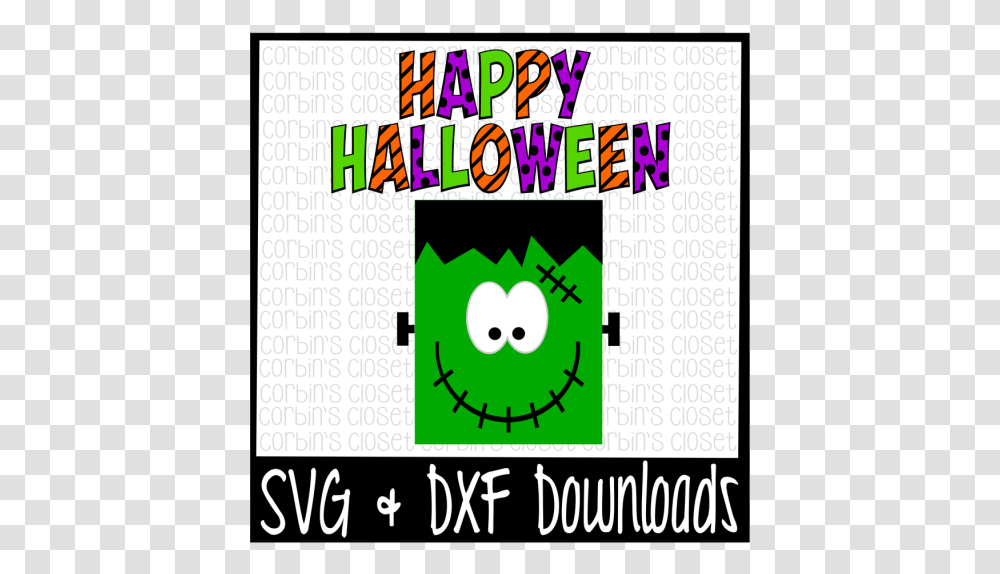 Happy Halloween Frankenstein Cutting File Graphic Design, Alphabet, Paper, Number Transparent Png