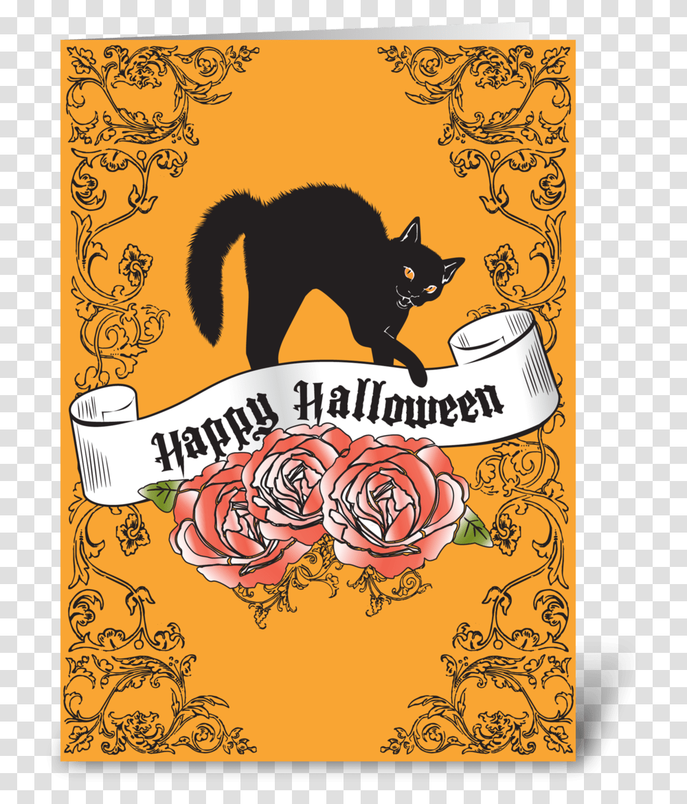 Happy Halloween Greeting Card Illustration, Poster, Advertisement, Flyer, Paper Transparent Png