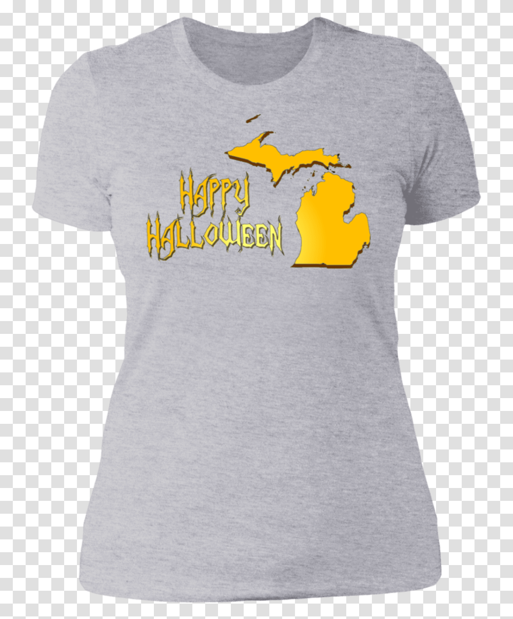 Happy Halloween Michigan Short Sleeve, Clothing, Apparel, T-Shirt Transparent Png