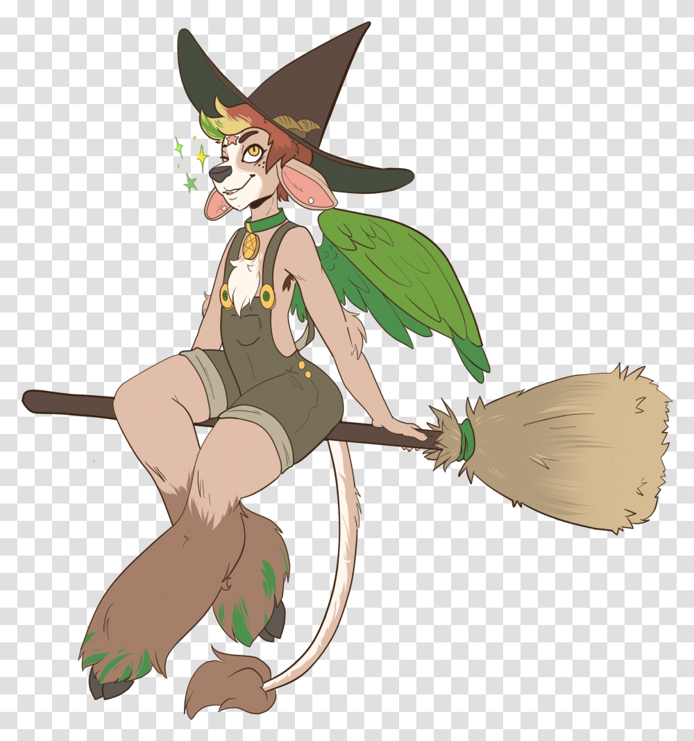 Happy Halloween No Backround By Summerstory Fur Fictional Character, Person, Human, Broom Transparent Png