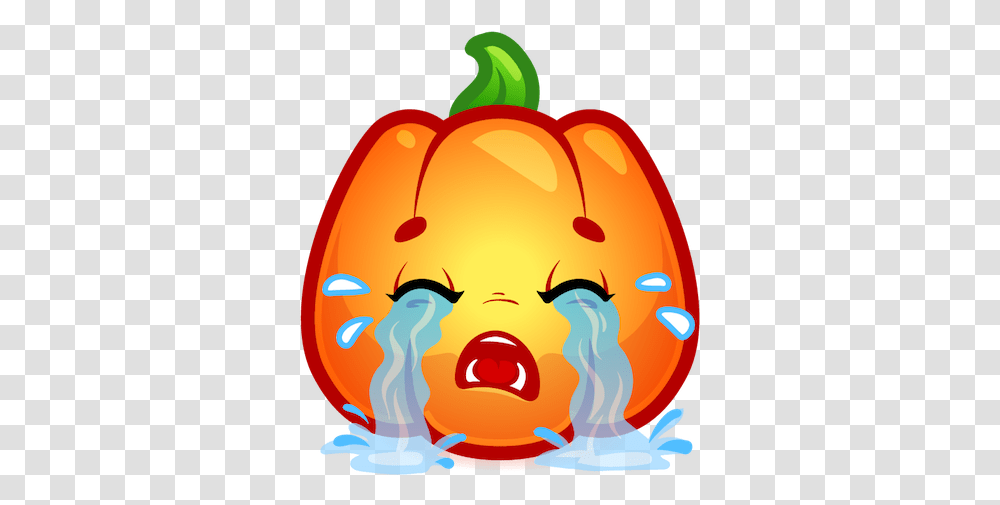 Happy Halloween Pumpkin Sticker Pack 02 Messages 10 Clip Art, Food, Plant, Vegetable, Pepper Transparent Png