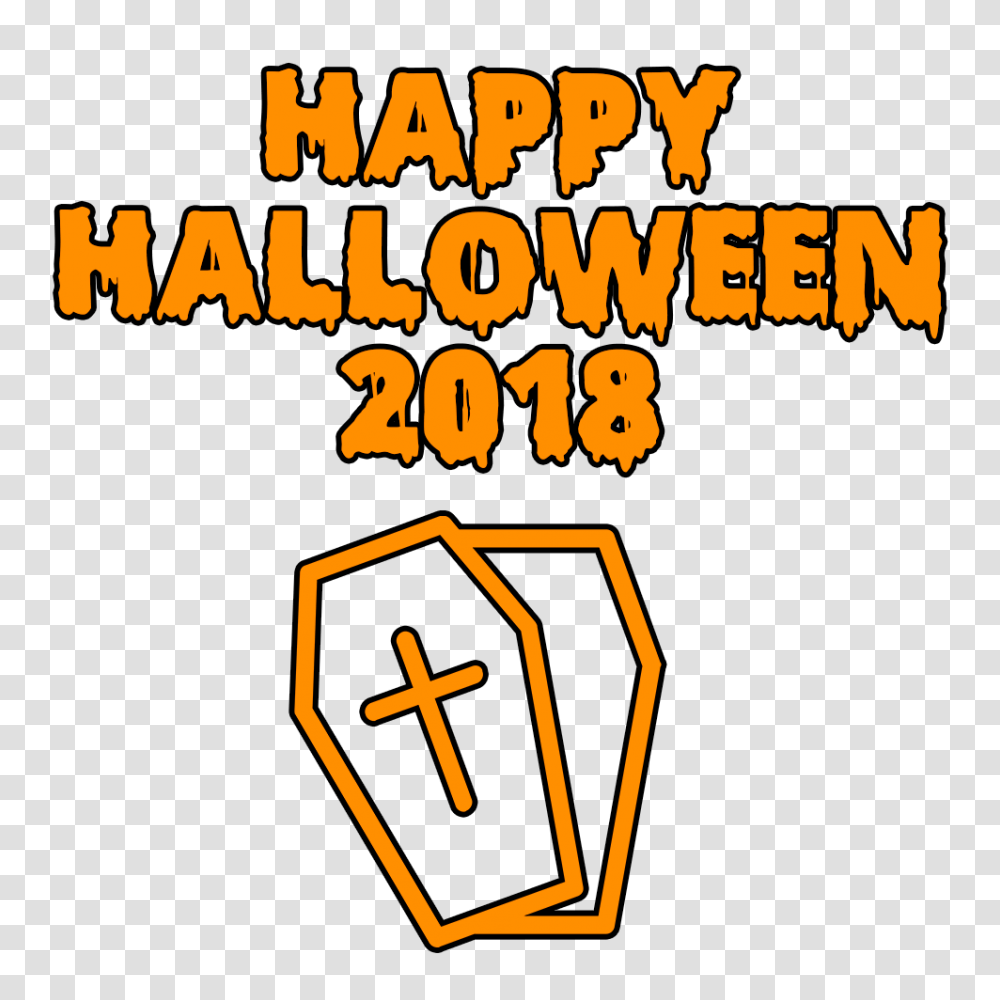 Happy Halloween Scary Coffin Bloody Font, Logo, Armor Transparent Png