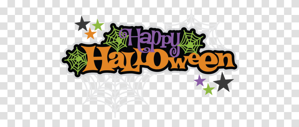 Happy Halloween Text Clip Art, Label, Spider Web, Poster, Advertisement Transparent Png
