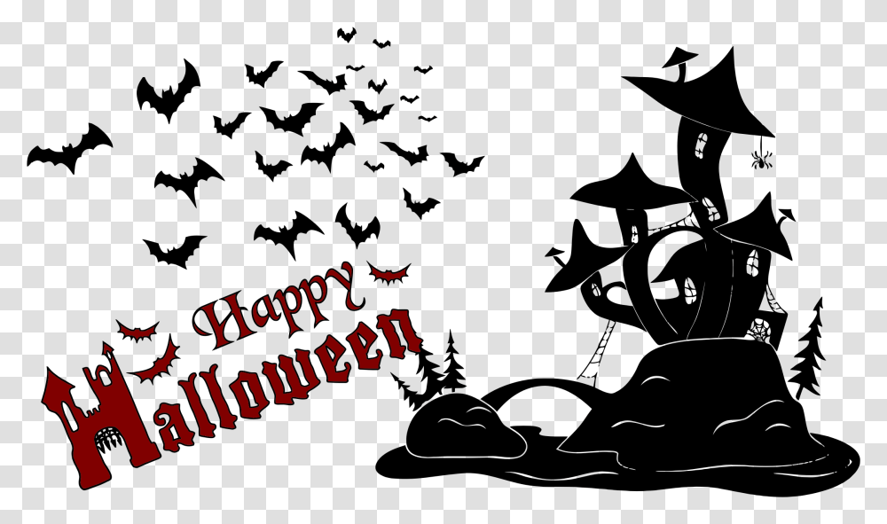 Happy Halloween Text Image Halloween Bats, Alphabet, Symbol, Logo, Trademark Transparent Png