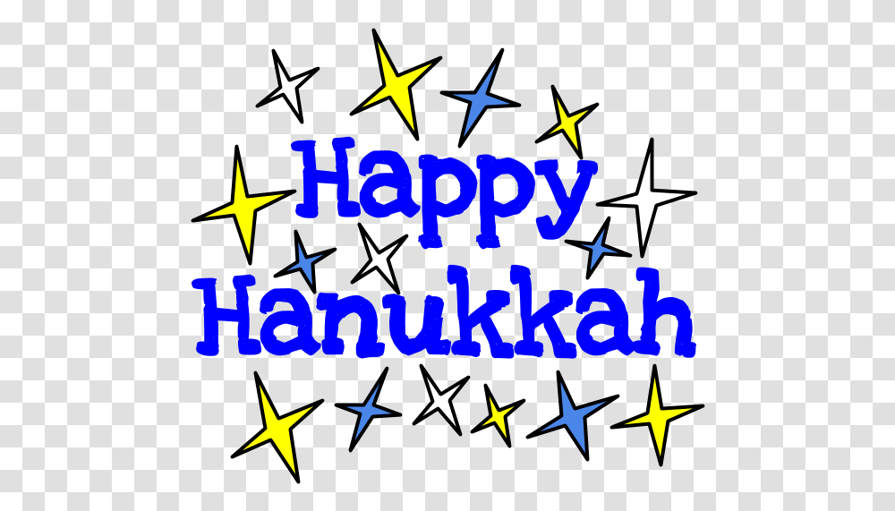 Happy Hanukkah Blue Letters White Gold And Blue Star, Star Symbol, Poster, Advertisement Transparent Png