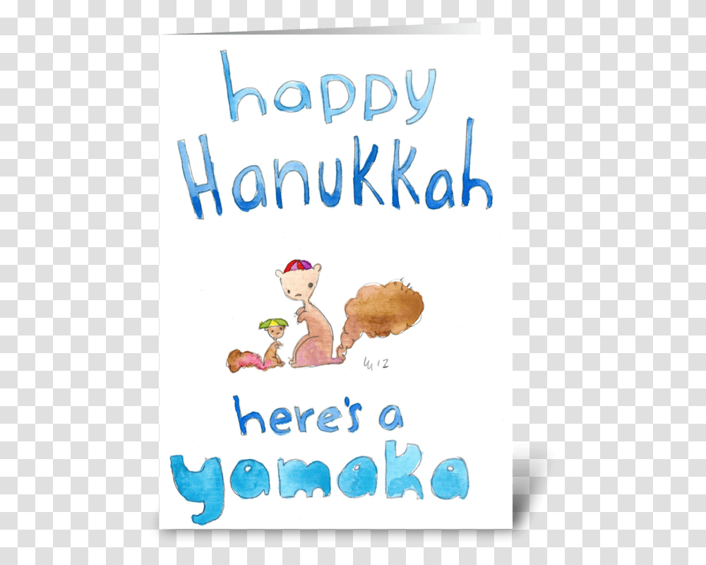 Happy Hanukkah Here's A Yamaka Greeting Card Cartoon, Bathroom, Indoors, Toilet Transparent Png