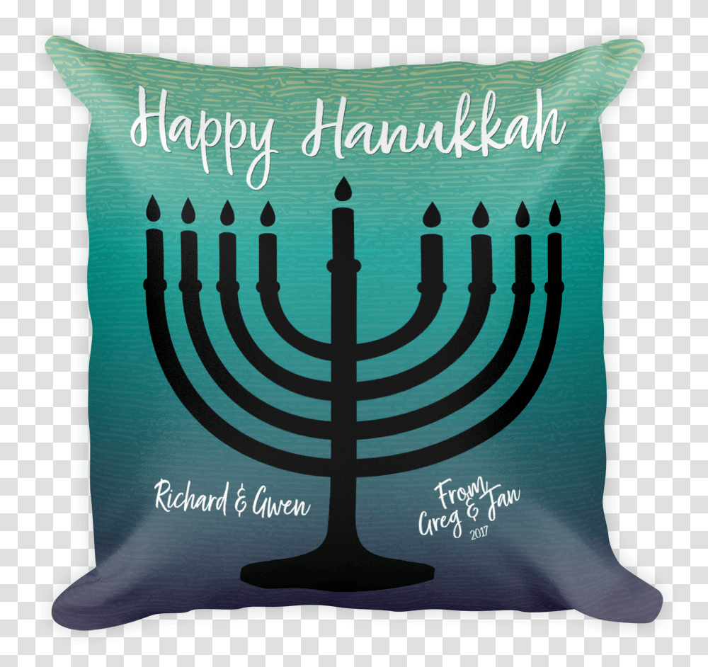 Happy Hanukkah Lights Hanukkah Fun Hanukkah Shirt Full Menorah Silhouette, Pillow, Cushion Transparent Png