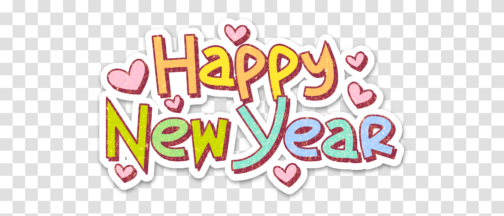 Happy Happy New Year 2018, Label, Text, Graffiti, Sticker Transparent Png