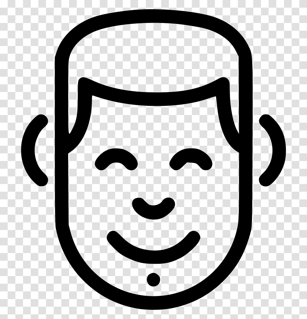 Happy Happy People Face Icon, Logo, Trademark, Stencil Transparent Png