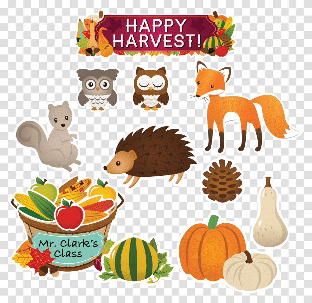 Happy Harvest Bulletin Board, Label, Plant, Food Transparent Png