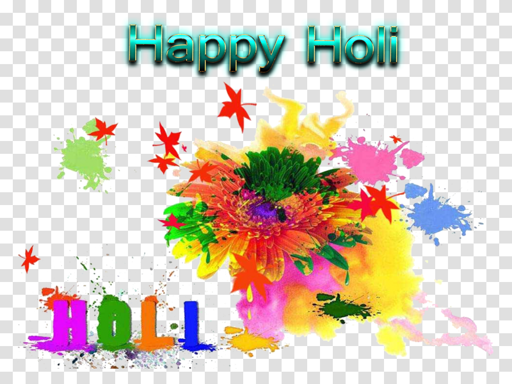 Happy Holi Free Background Happy Holi With Quotes, Floral Design, Pattern Transparent Png