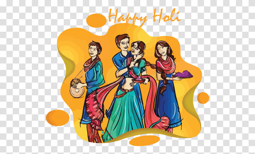 Happy Holi, Person, Poster, Advertisement Transparent Png