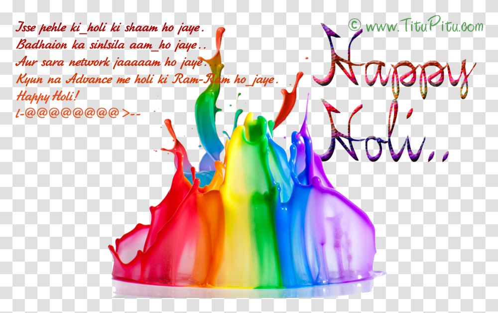 Happy Holi With Quotes, Lighting, Purple Transparent Png